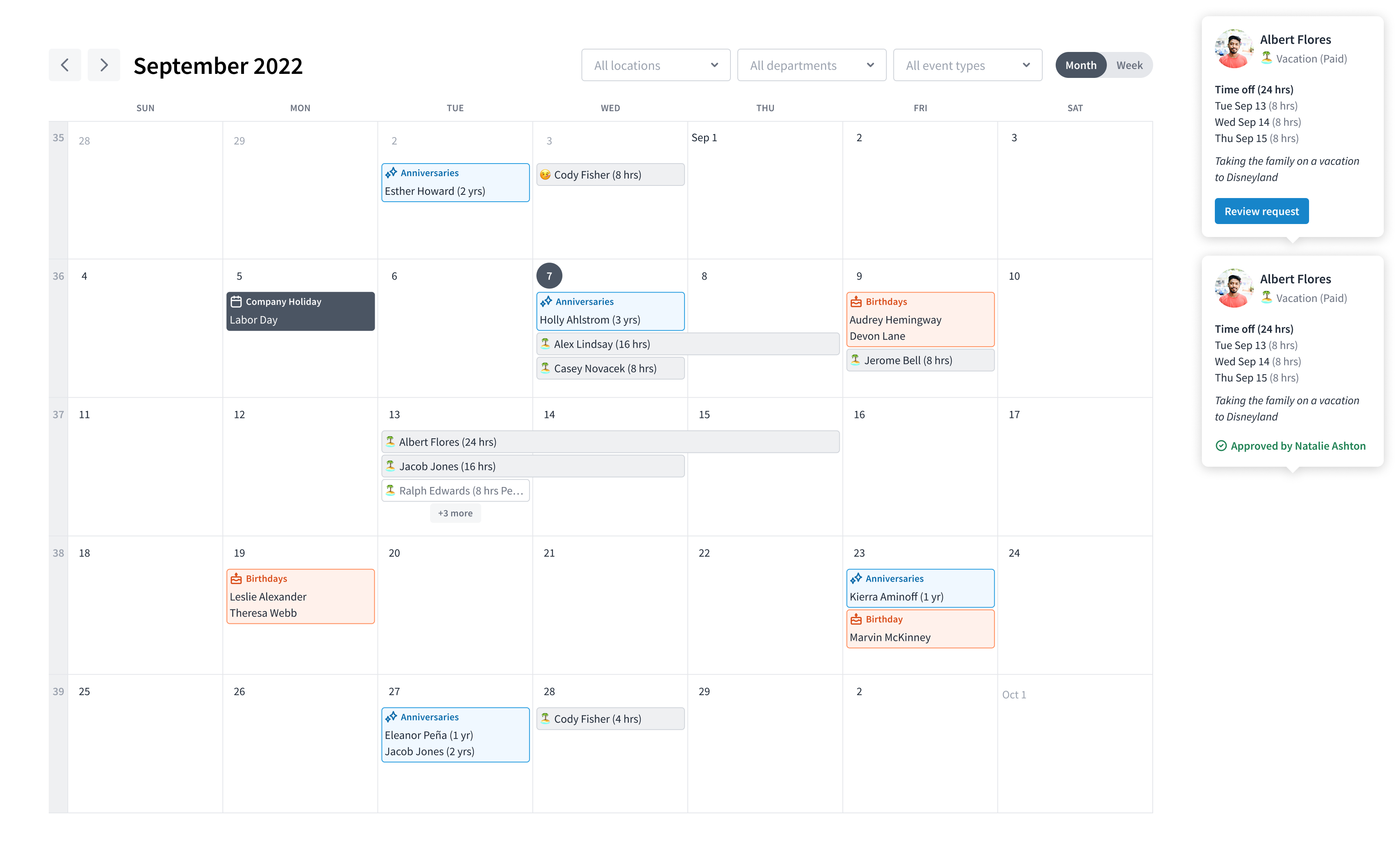 Company Calendar