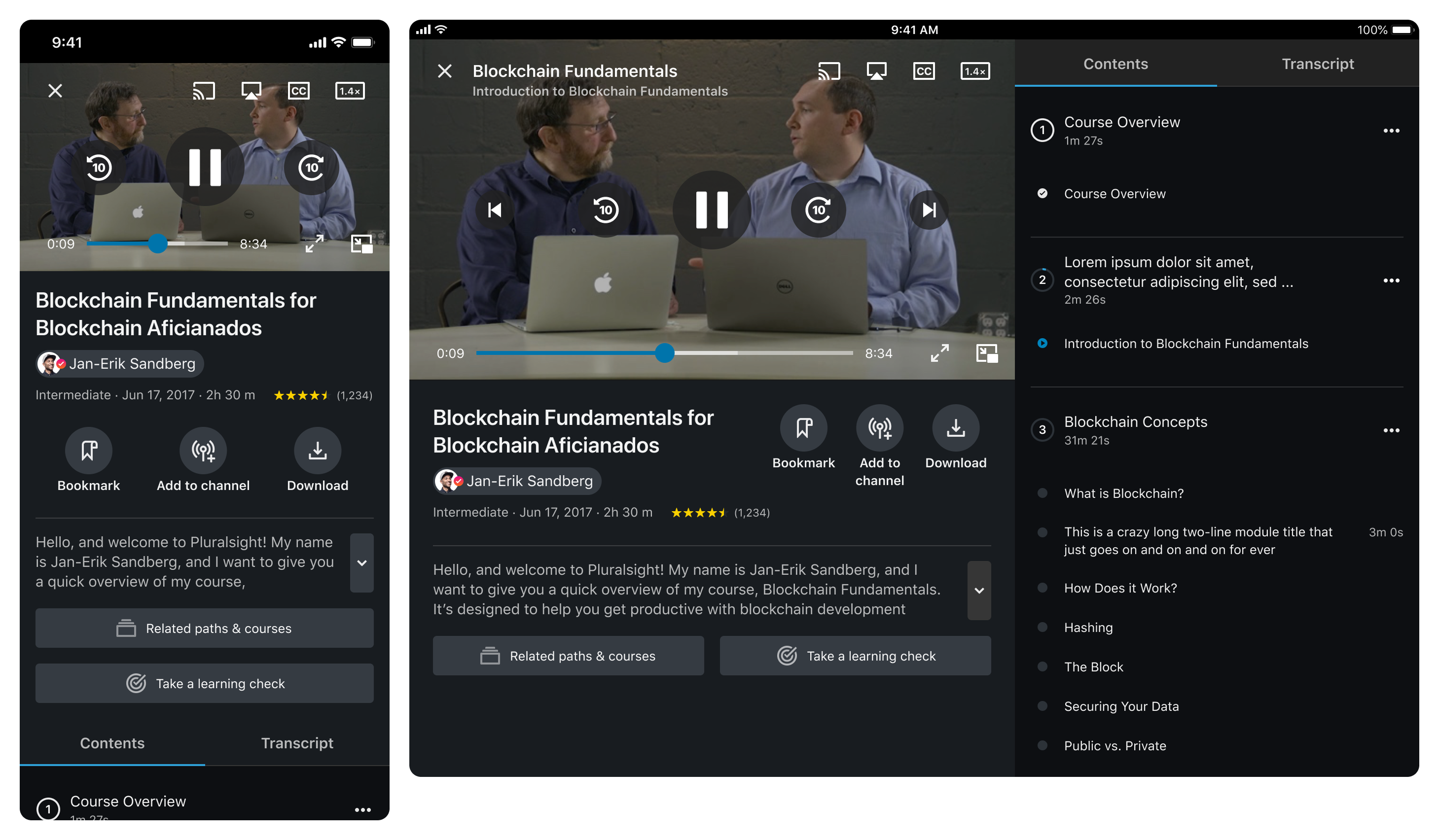iOS App - Course Experience